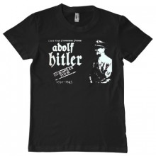 Adolf Hitlers European tour t-shirt. This tshirt is the most controversial tshirt we stock, but one of our best selling t shirts. The back of the tshirt is made to look like a bands tour dates with the dates he invaded various countries.