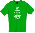 fish chips and mushy peas tshirt