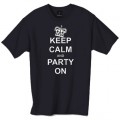 Keep calm and party on tshirt