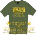 Surf Team Vietnam t-shirt.  From the film Apocalypse Now.  This tshirt is only available in Olive Green.